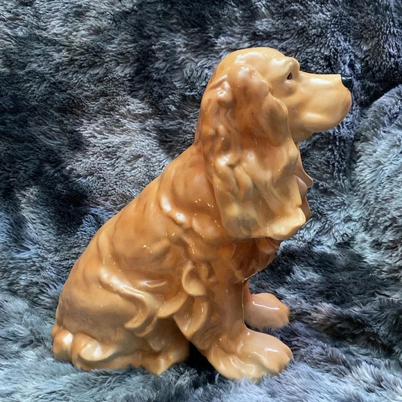 Large 10" tall realistic ceramic Spaniel dog statue/ figurine - Picture 4 of 16